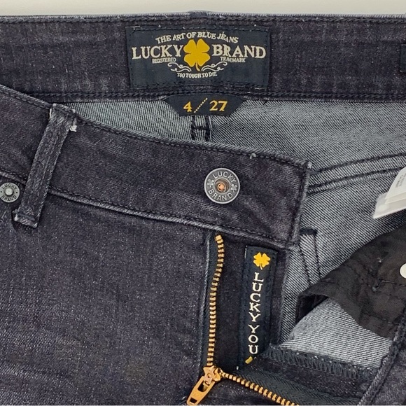 Lucky Brand Black Lolita Ankle Capri Mid Rise Distressed Raw Hem Jeans, 4 - Picture 14 of 15